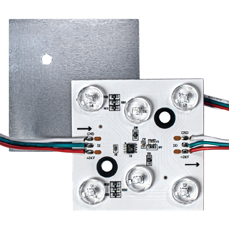 Diffuse Reflections Lens RGBW Pixel LED Module - Linear Modules with 6 LEDs - 24V - 20-Pack