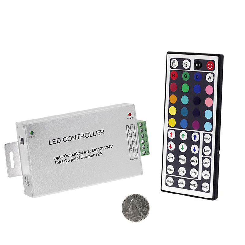RGB LED Controller with Wireless IR Remote - Dynamic Color-Changing Modes - 3 Amps/Channel - RGB Controller with Remote