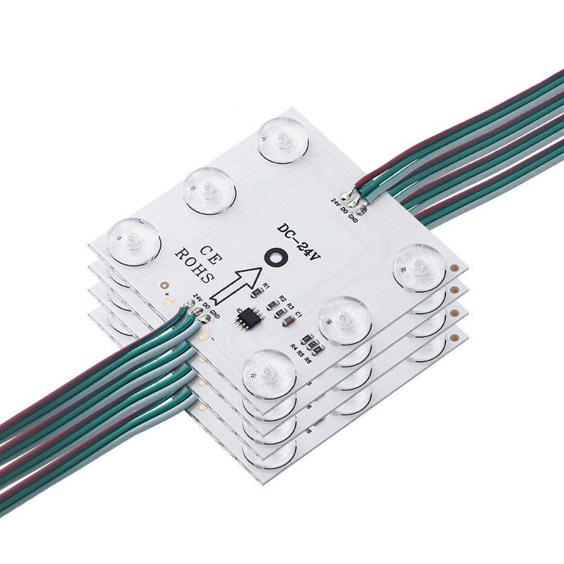 Diffuse Reflections Lens RGB Thin Addressable LED Module - Linear Modules with 4 LEDs - 24V - 20-Pack